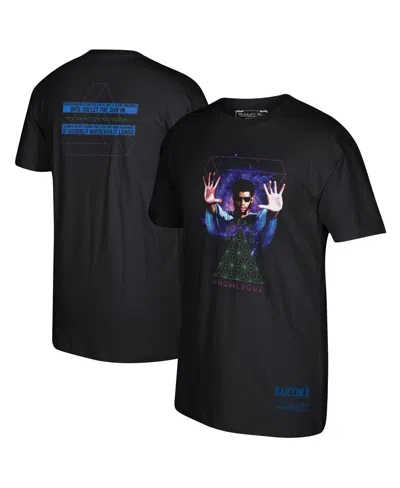 Mitchell & Ness Men's  Kareem Abdul-jabbar Black Social Justice Warrior Drop Knowledge T-shirt