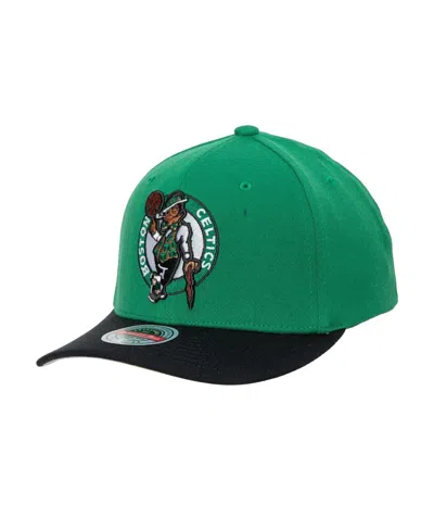 Mitchell & Ness Men's  Kelly Green, Black Boston Celtics Mvp Team Two-tone 2.0 Stretch-snapback Hat In Kelly Green,black