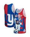 Mitchell & Ness Men's  Lawrence Taylor Royal, Red New York Giants Retired Player Graphic Tank Top In Royal,red