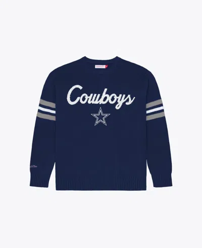 Mitchell & Ness Men's  Navy Dallas Cowboys Head Coach Sweater In Multi