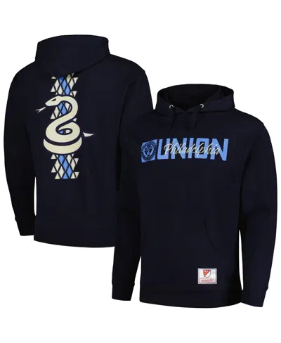Mitchell & Ness Men's  Navy Philadelphia Union 2024 Jersey Hook Snake Pullover Hoodie