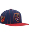 Mitchell & Ness Men's  Navy Real Salt Lake Team Pin Snapback Hat In Navy
