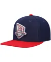 Mitchell & Ness Men's  Navy, Red New Jersey Nets Hardwood Classics Team Two-tone 2.0 Snapback Hat In Navy,red