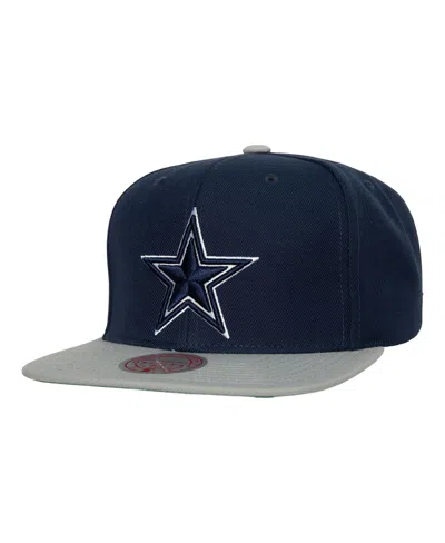 Mitchell & Ness Men's  Navy, Silver Dallas Cowboys Team 2-tone Snapback Hat In Navy,silver