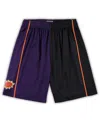 Mitchell & Ness X Nba Phoenix Suns 2001 Split Swingman Shorts In Purple,black