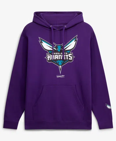 Mitchell & Ness Men's  Purple Charlotte Hornets Fleece Hoodie