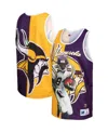 Mitchell & Ness Men's  Randy Moss Purple, Gold Minnesota Vikings Retired Player Graphic Tank Top In Purple,gold