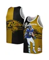 Mitchell & Ness Men's  Ray Lewis Black, Gold Baltimore Ravens Retired Player Graphic Tank Top In Black,gold
