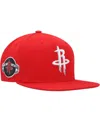 Mitchell & Ness Men's  Red Houston Rockets Side Core 2.0 Snapback Hat In Red