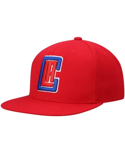 MITCHELL & NESS MEN'S MITCHELL & NESS RED LA CLIPPERS GROUND 2.0 SNAPBACK HAT