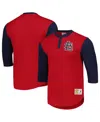 Mitchell & Ness Men's  Red Boston Red Sox Cooperstown Collection Legendary Slub Henley 3/4-sleeve T-s In Red