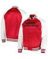 Mitchell & Ness Men's Bomber Jacket Nhl Primetime Lw Satin Jacket Chibla In Red,white