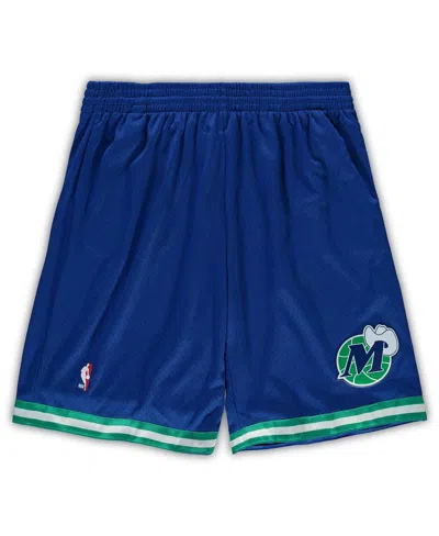 Mitchell & Ness Men's  Royal Dallas Mavericks Big And Tall Hardwood Classics Team Swingman Shorts In Blue