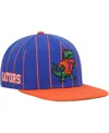 Mitchell & Ness Men's  Royal Florida Gators Team Pinstripe Snapback Hat In Royal