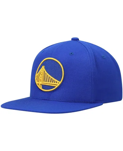 Mitchell & Ness Men's  Royal Golden State Warriors Ground 2.0 Snapback Hat
