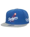Mitchell & Ness Men's  Royal, Gray Los Angeles Dodgers Bases Loaded Fitted Hat In Royal,gray