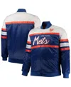 Mitchell & Ness Men's  Royal, Orange New York Mets Big And Tall Coaches Satin Full-snap Jacket In Royal,orange