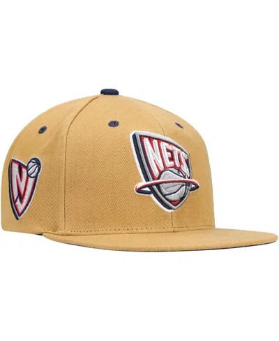 Mitchell & Ness Men's  Tan New Jersey Nets Hardwood Classics Wheat Snapback Hat