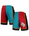Mitchell & Ness Nba Detroit Pistons 1998 Swingman Shorts In Teal,red