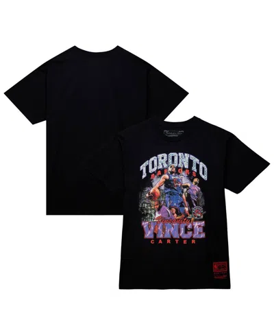 Mitchell & Ness Men's  Vince Carter Black Toronto Raptors Hardwood Classics Bling Concert Player T-sh