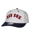 Mitchell & Ness Men's  White Boston Red Sox Cooperstown Collection Pro Crown Snapback Hat In White