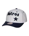 Mitchell & Ness Men's  White Houston Astros Cooperstown Collection Pro Crown Snapback Hat In White