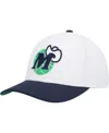 Mitchell & Ness Men's  White, Navy Dallas Mavericks Hardwood Classics Core 2-tone 2.0 Pro Snapback Ha In White,navy