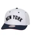 Mitchell & Ness Men's  White New York Yankees Cooperstown Collection Pro Crown Snapback Hat In White