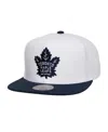 Mitchell & Ness Men's  White Toronto Maple Leafs Core Team Ground 2.0 Snapback Hat In White