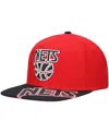 Mitchell & Ness Men's  X Lids Red, Black New Jersey Nets Hardwood Classics Reload 3.0 Snapback Hat In Red,black