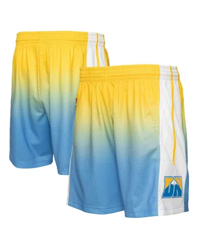 Mitchell & Ness Men's  Yellow And Blue Denver Nuggets 2006/07 Hardwood Classics Fadeaway Reload 3.0 S In Yellow,blue