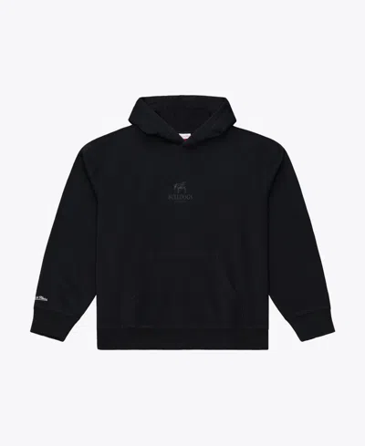 Mitchell & Ness Men's Mitchell Ness Black Georgia Bulldogs Monochrome Icon Fleece Hoodie