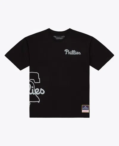 Mitchell & Ness Men's Mitchell Ness Black Philadelphia Phillies Chrome Heritage T-shirt