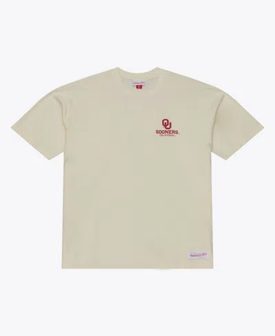 Mitchell & Ness Men's Mitchell Ness Cream Oklahoma Sooners Core Icon T-shirt In Neutral