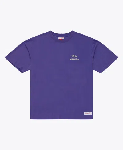 Mitchell & Ness Men's Mitchell Ness Dark Purple Baltimore Ravens Core Essentials Micro Logo T-shirt