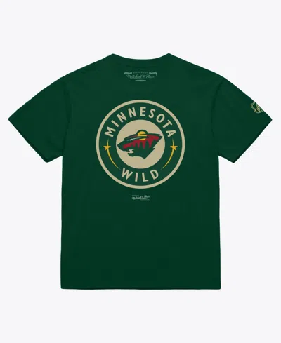 Mitchell & Ness Men's Mitchell Ness Green Minnesota Wild Core Current Logo T-shirt