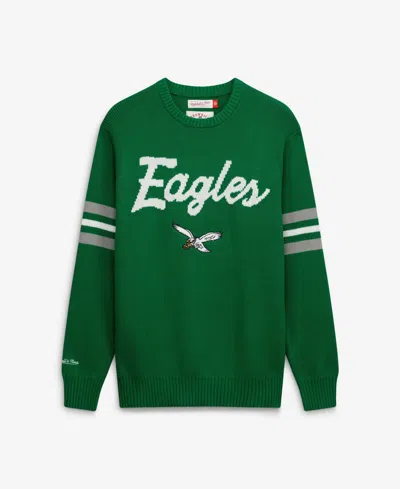 Mitchell & Ness Men's Mitchell Ness Kelly Green Philadelphia Eagles Head Coach Sweater