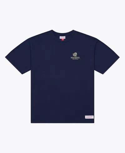 Mitchell & Ness Men's Mitchell Ness Navy Michigan Wolverines Core Icon T-shirt In Blue