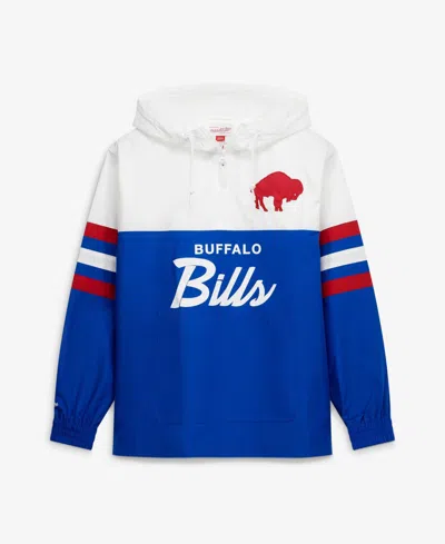 Mitchell & Ness Men's Mitchell Ness Royal Buffalo Bills Head Coach Anorak Quarter-zip Windbreaker Jacket In Blue