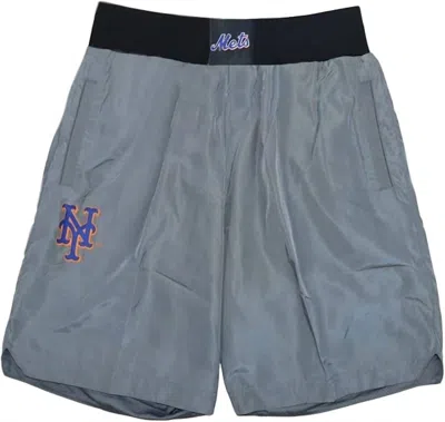 Mitchell & Ness Men's Mlb Baseball Cooperstown Collection Insignia New York Mets Shorts In Grey In Gray