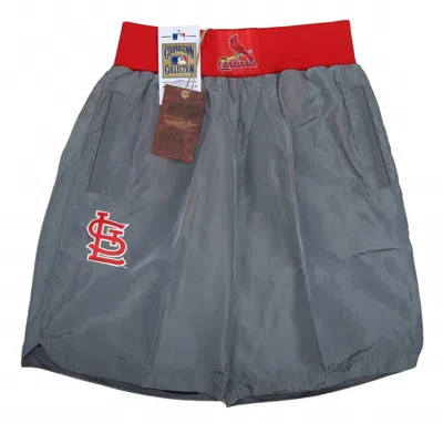 Mitchell & Ness Men's Mlb Baseball Cooperstown Collection Insignia St Louis Cardinals Shorts In Grey In Gray