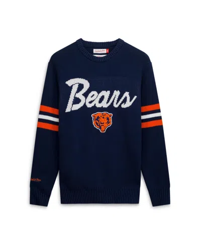 Mitchell & Ness Men's Navy Chicago Bears Head Coach Sweater In Blue