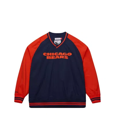 Mitchell & Ness Men's Navy Chicago Bears Vintage Logo Raglan Jacket In Blue