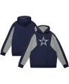 Mitchell & Ness Men's Navy Dallas Cowboys Color Blocked Fleece 2.0 Pullover Hoodie In Blue