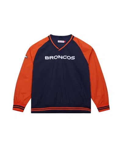 Mitchell & Ness Men's Navy Denver Broncos Raglan Jacket In Multi