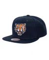 Mitchell & Ness Men's Navy Detroit Tigers Cooperstown Collection Basic Flip Snapback Hat
