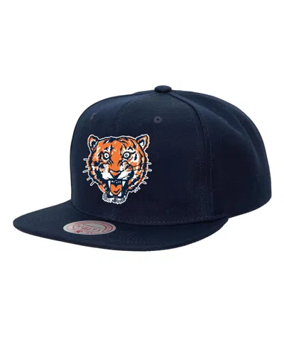 Mitchell & Ness Men's Navy Detroit Tigers Cooperstown Collection Basic Flip Snapback Hat