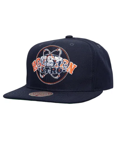 Mitchell & Ness Men's Navy Houston Astros Double Up Snapback Hat In Blue