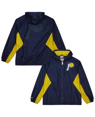 Mitchell & Ness Men's Navy Indiana Pacers Playmaker Full-zip Windbreaker Jacket In Blue