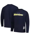 Mitchell & Ness Men's Navy Michigan Wolverines Elite Script Pullover Sweatshirt In Blue
